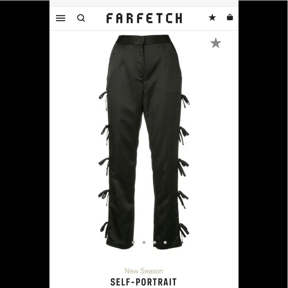 Self Portrait taffeta bow trousers - Picture 1 of 4